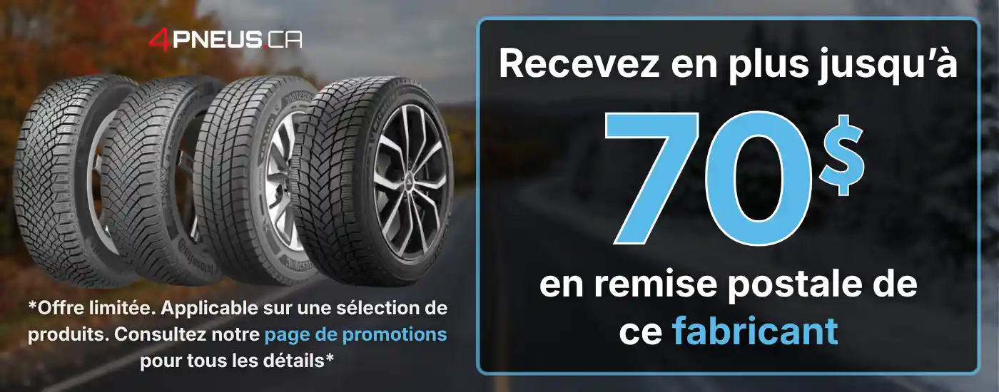 Rabais postal Firestone hiver de 70 $