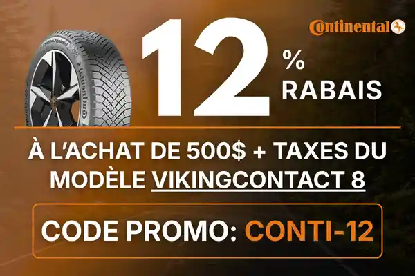 Promotion web 10 % de rabais pneus en ligne, code WEB-10