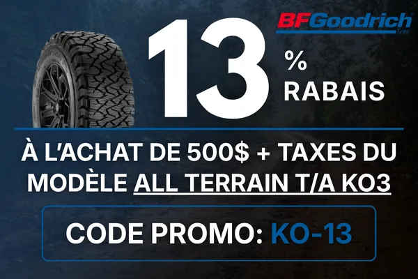 Promotion pneus hiver 4Tires.ca