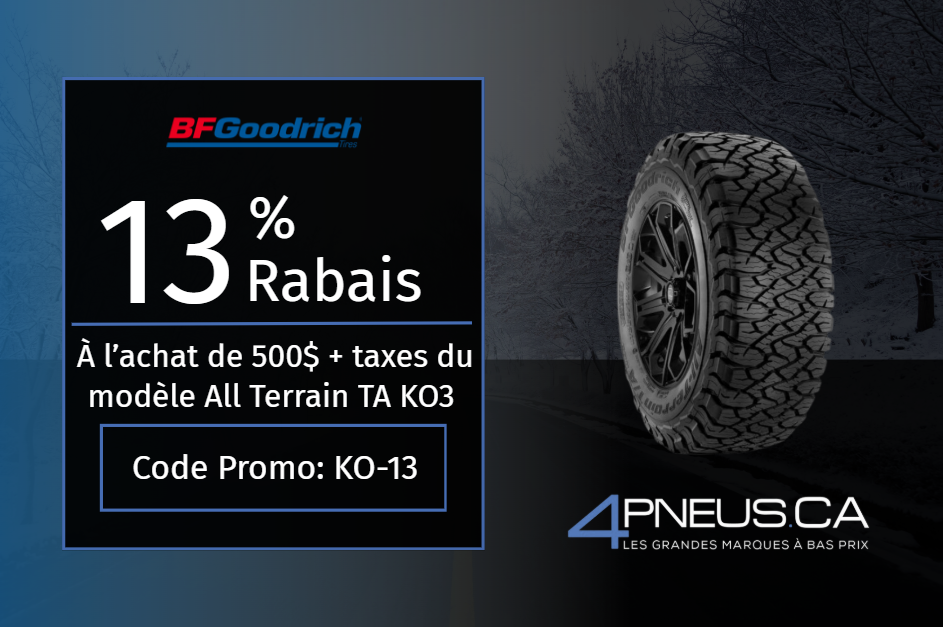 Promotion pneus hiver 4Tires.ca