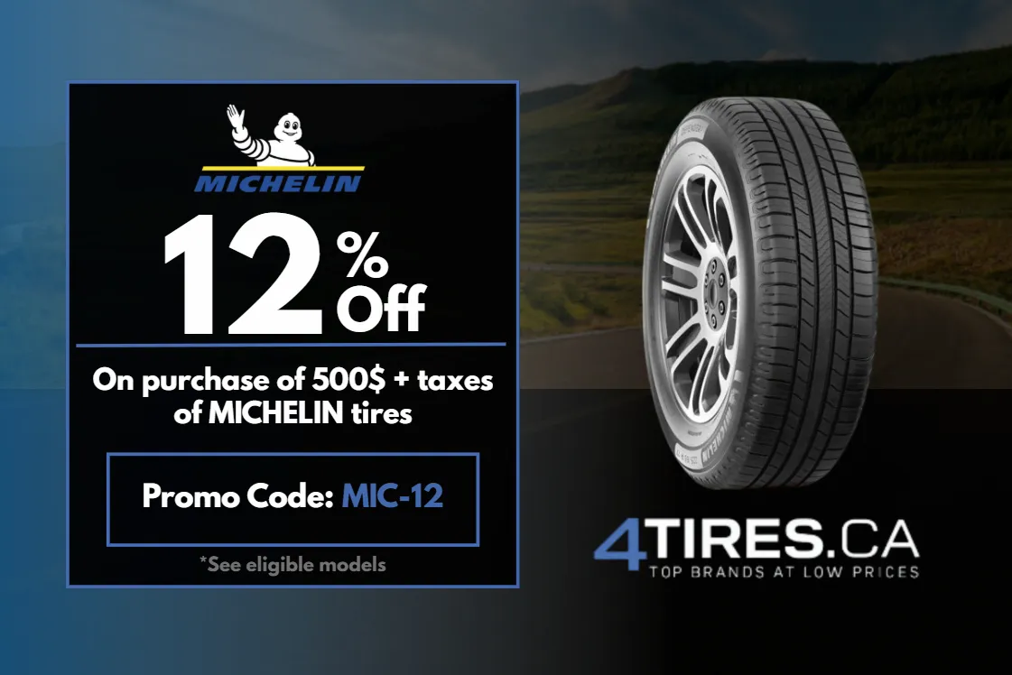 15 % de rabais sur pneus Michelin &ndash; Code promo MIC-15