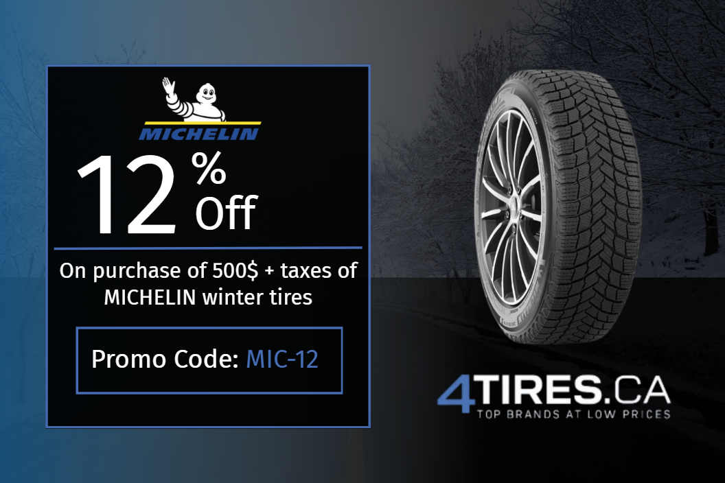 15 % de rabais sur pneus Michelin – Code promo MIC-15