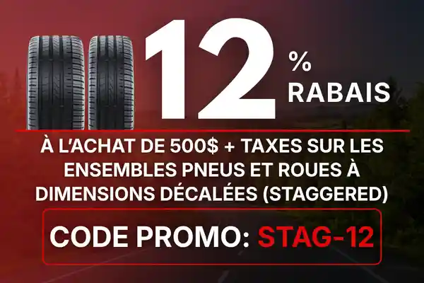 12% de rabais sur les pneus &agrave; dimensions d&eacute;cal&eacute;es