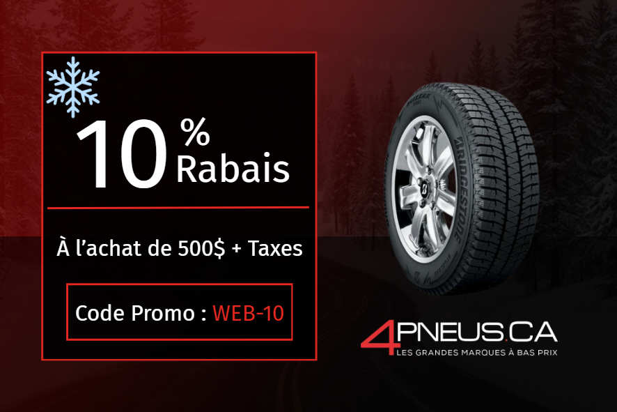 Promotion pneus hiver 4Tires.ca